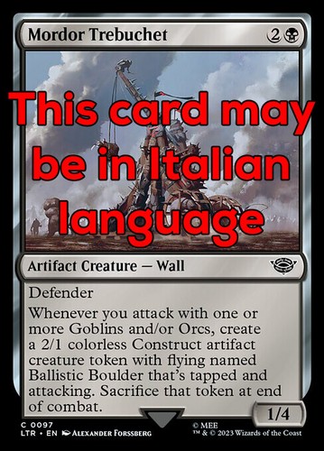 Mtg mordor trebuchet foil exc - mtg,